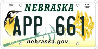 NE license plate APP661