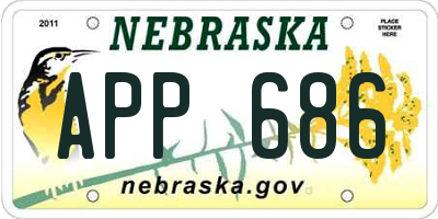 NE license plate APP686