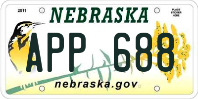 NE license plate APP688