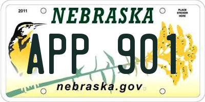 NE license plate APP901