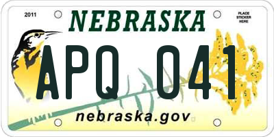 NE license plate APQ041