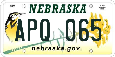 NE license plate APQ065
