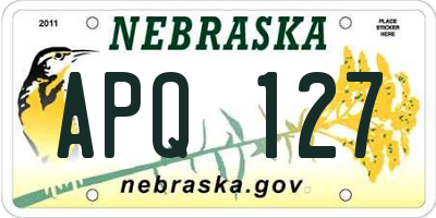 NE license plate APQ127