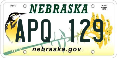 NE license plate APQ129