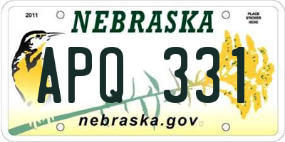 NE license plate APQ331