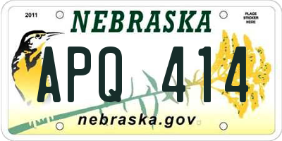 NE license plate APQ414