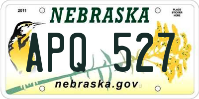 NE license plate APQ527