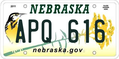 NE license plate APQ616