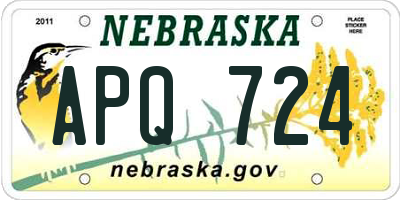 NE license plate APQ724