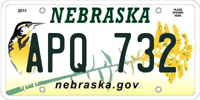 NE license plate APQ732