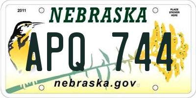 NE license plate APQ744
