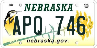 NE license plate APQ746