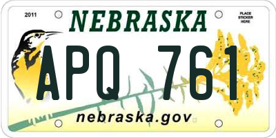 NE license plate APQ761