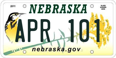 NE license plate APR101