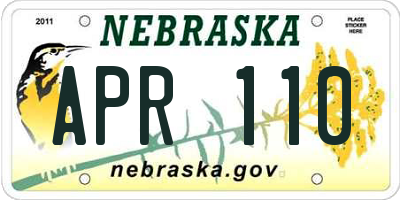 NE license plate APR110