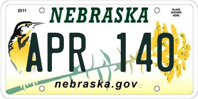 NE license plate APR140