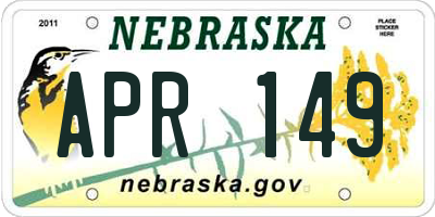 NE license plate APR149