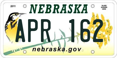 NE license plate APR162