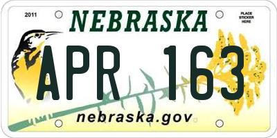 NE license plate APR163