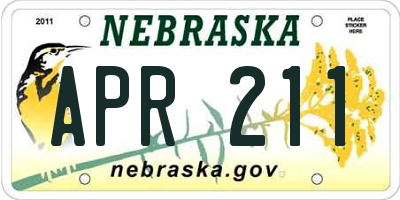 NE license plate APR211