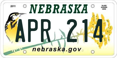 NE license plate APR214
