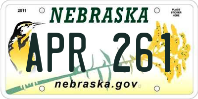 NE license plate APR261