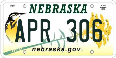 NE license plate APR306