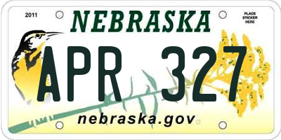 NE license plate APR327