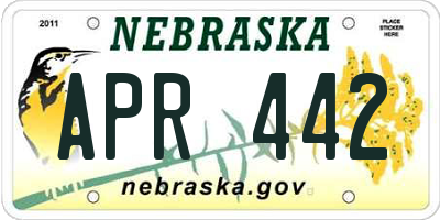 NE license plate APR442