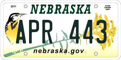 NE license plate APR443