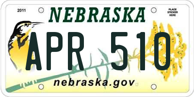 NE license plate APR510