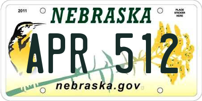 NE license plate APR512