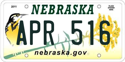 NE license plate APR516