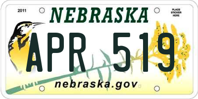 NE license plate APR519
