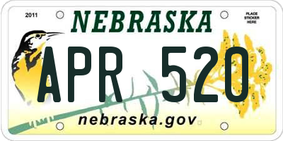 NE license plate APR520