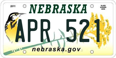 NE license plate APR521