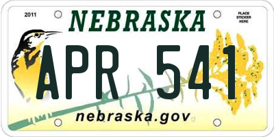 NE license plate APR541