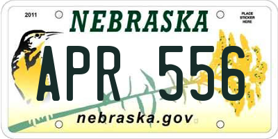 NE license plate APR556