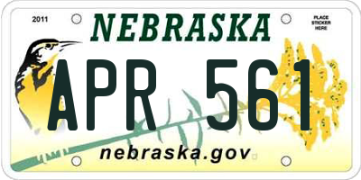 NE license plate APR561