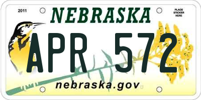 NE license plate APR572