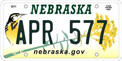 NE license plate APR577