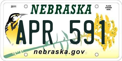 NE license plate APR591