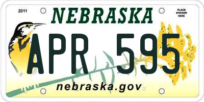 NE license plate APR595