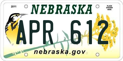 NE license plate APR612