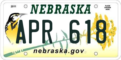 NE license plate APR618