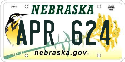 NE license plate APR624