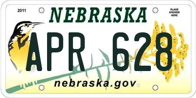 NE license plate APR628