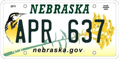 NE license plate APR637