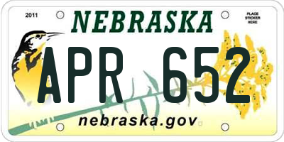 NE license plate APR652