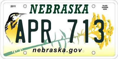 NE license plate APR713